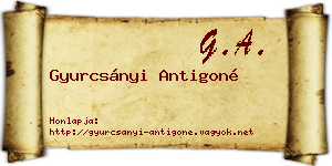 Gyurcsányi Antigoné névjegykártya